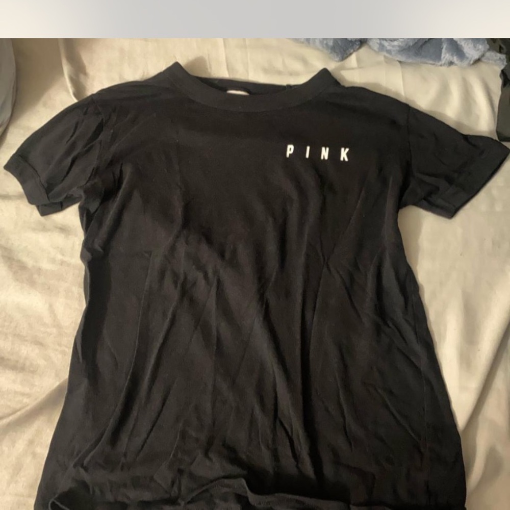 PINK Victoria's Secret Black Short Sleeve Tee